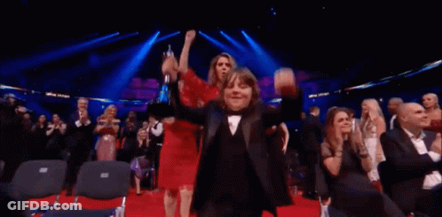 Woman In Red Dress Walking Red Carpet GIF