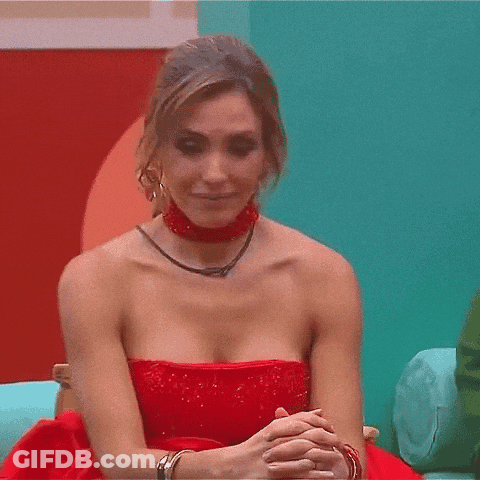 Woman In Red Dress With Choker GIF