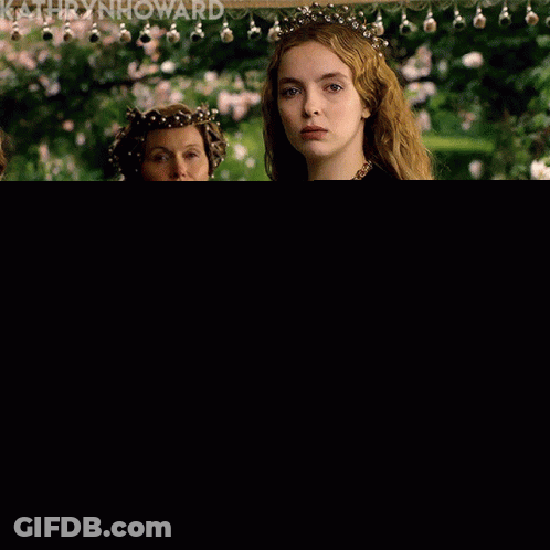 Woman In Red Dress With Crown GIF