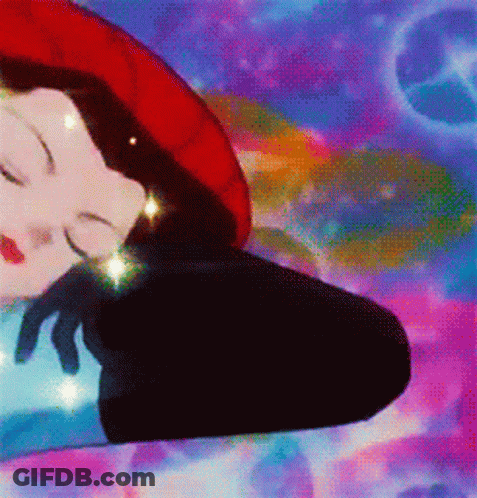 Woman In Red Hat And Black Gloves Sleeping GIF