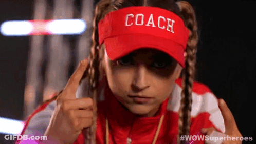 Woman In Red Hat Saying Coach GIF
