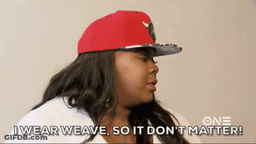 Woman In Red Hat Saying It Doesn't Matter GIF