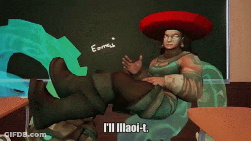 Woman In Red Hat With E=mc2 On Blackboard GIF