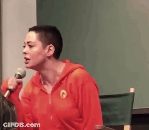 Woman In Red Hoodie Holding Microphone GIF