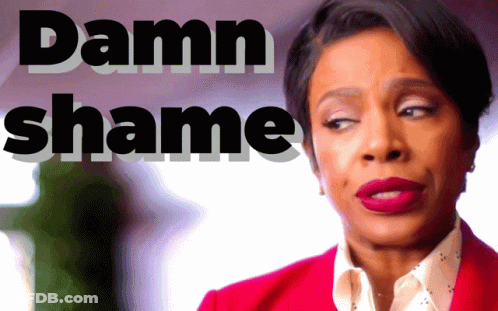 Woman In Red Jacket Damn Shame GIF