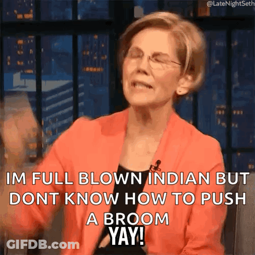 Woman In Red Jacket Saying Im Full Blown Indian GIF