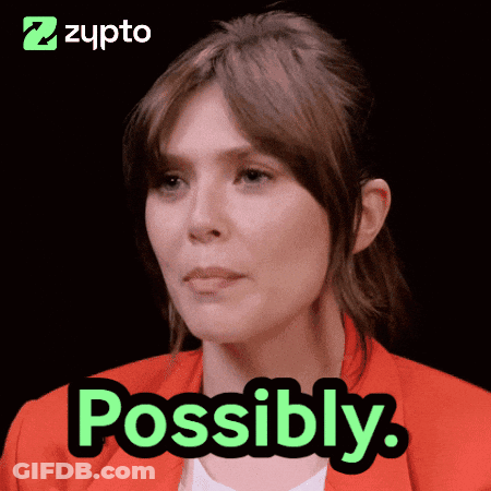 Woman In Red Jacket Saying Possibly GIF