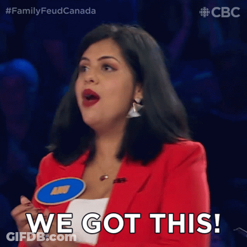Woman In Red Jacket Saying We Got This GIF