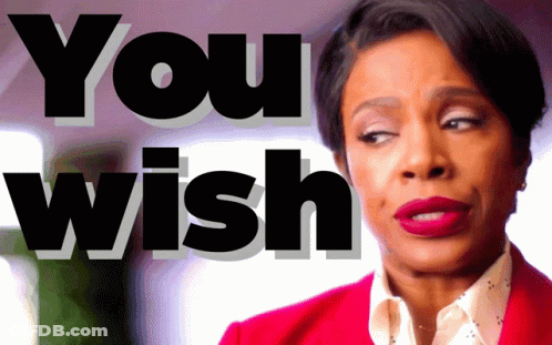 Woman In Red Jacket Saying You Wish GIF