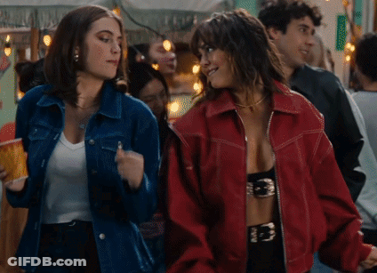 Woman In Red Jacket Smiling GIF