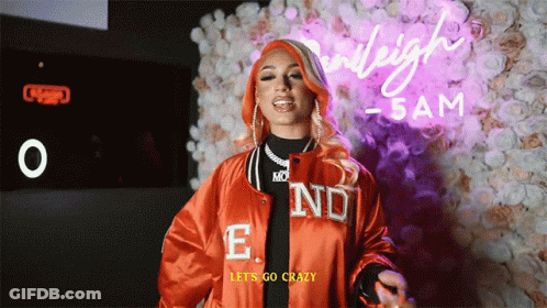 Woman In Red Jacket With E GIF
