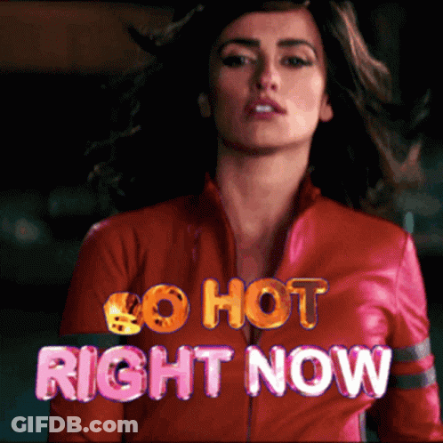 Woman In Red Leather Jacket Go Hot Right Now GIF