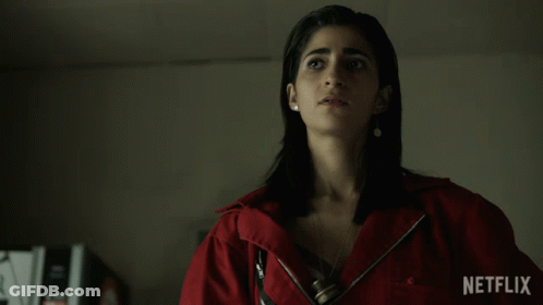 Woman In Red Netflix Jacket GIF