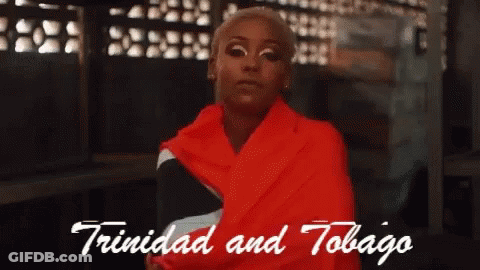 Woman In Red Scarf Trinidad And Tobago GIF