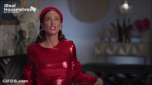 Woman In Red Sequined Dress Real Housewives GIF