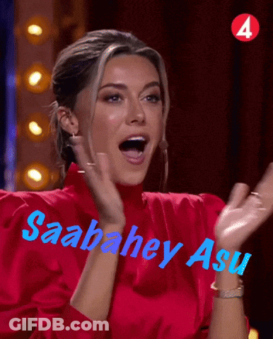 Woman In Red Shirt Applauding Sabahey Asu GIF