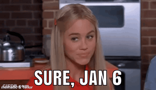 Woman In Red Shirt Making Funny Face GIF