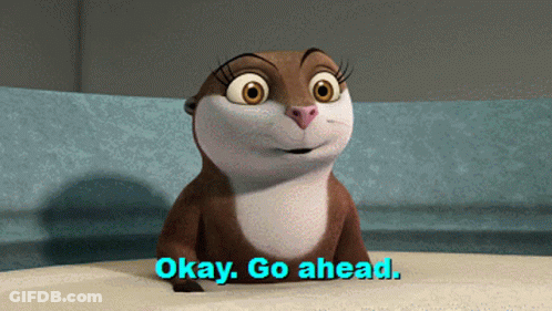 Woman In Red Shirt Saying Go Ahead GIF