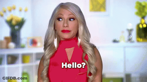 Woman In Red Shirt Saying Hello GIF
