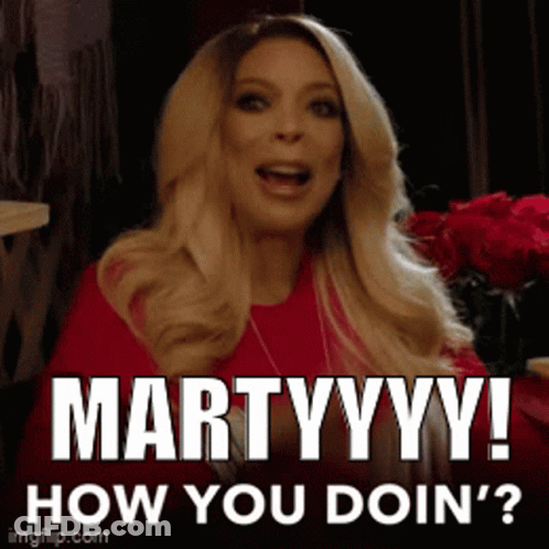 Woman In Red Shirt Saying How You Doin GIF