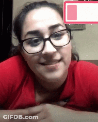 Woman In Red Shirt With Tired Sticker GIF