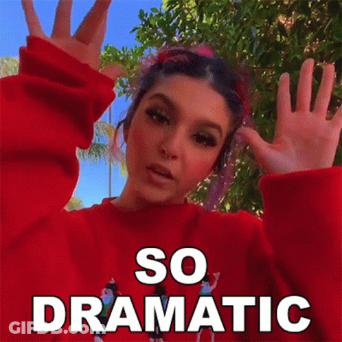 Woman In Red Sweater So Dramatic GIF