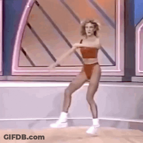 Woman In Red Swimsuit Dancing GIF