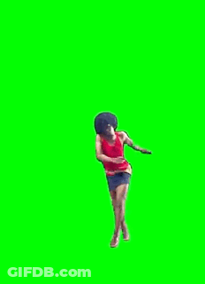 Woman In Red Tank Top And Black Hat Dancing GIF