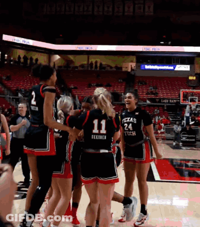 Woman In Red Texas Tech Jersey GIF