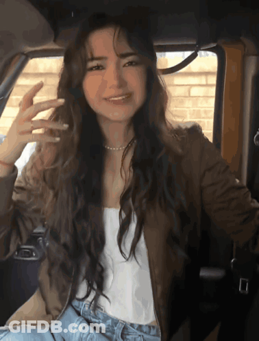 Woman In Red Top Saying Literally At Prime Video Sign GIF