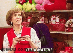 Woman In Red Vest Saying It's A Match GIF