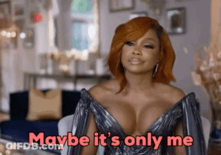 Woman In Revealing Dress Saying Maybe It's Only Me GIF