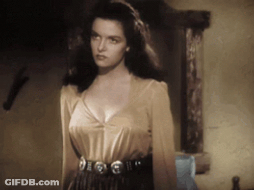 Woman In Revealing Top And Belt With Letter E GIF