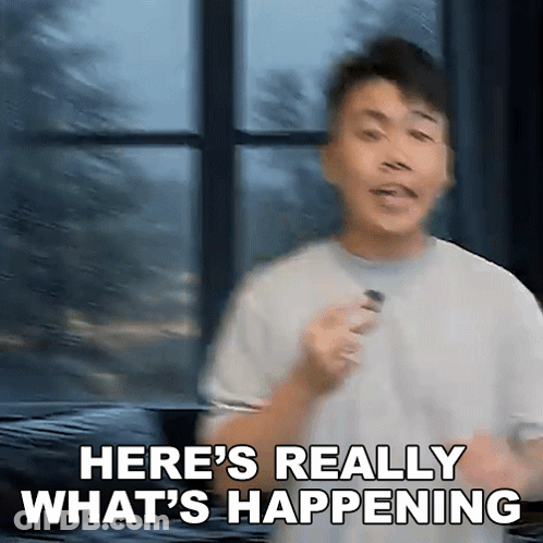 Woman In Rocking Chair Saying What's Going On Baby GIF