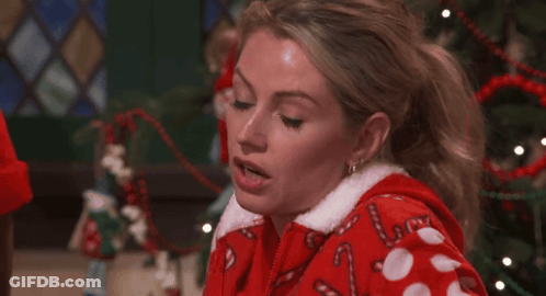 Woman In Santa Claus Costume GIF