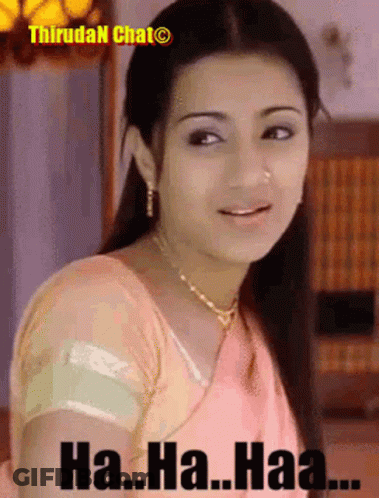 Woman In Saree Laughing Ha Ha Haa GIF