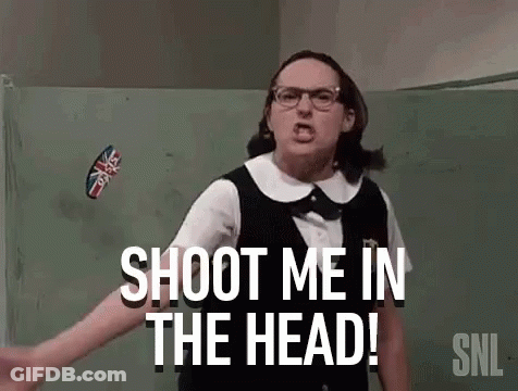 Woman In School Uniform Saying Shoot Me GIF