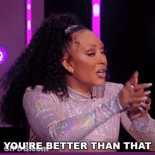 Woman In Sequined Dress You're Better Than That GIF