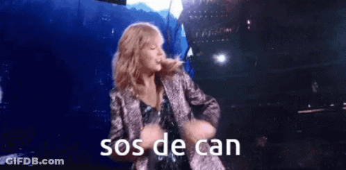 Woman In Sequined Jacket Dancing To SOS De Can GIF