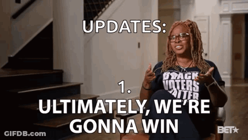 Woman In Shirt Saying Black Voters Matter GIF