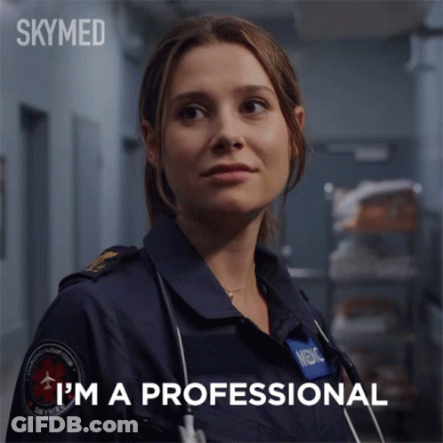 Woman In Skymed Uniform Says She Is A Professional GIF