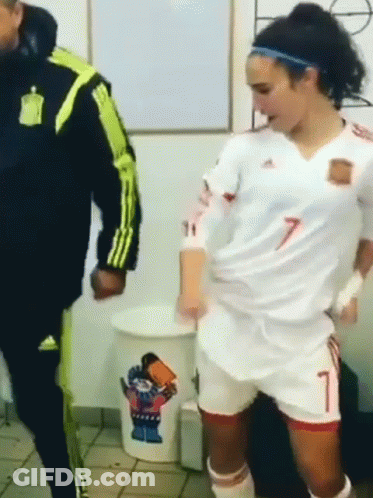 Woman In Soccer Uniform Number 7 GIF