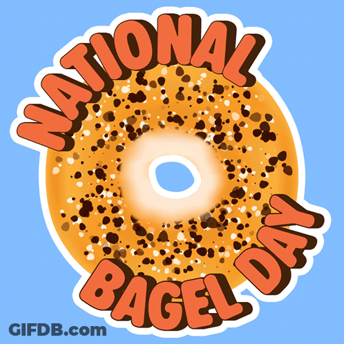 Woman In Sticker T-Shirt Asking If Someone Said Bagels GIF