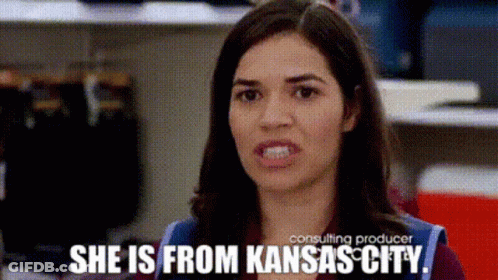 Woman In Store Saying She Is From Kansas City GIF