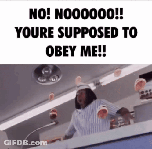 Woman In Striped Shirt At Microphone Saying No GIF