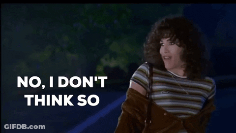 Woman In Striped Shirt Saying No GIF