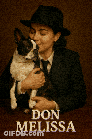 Woman In Suit Holding Dog Don Melissa GIF