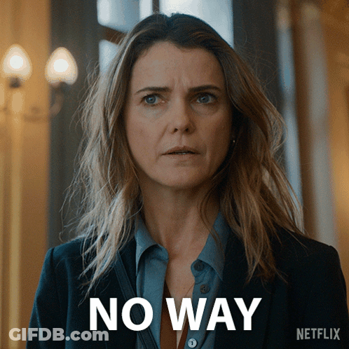 Woman In Suit Saying No Way GIF