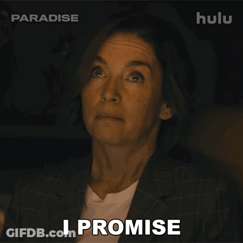 Woman In Suit Says I Promise GIF