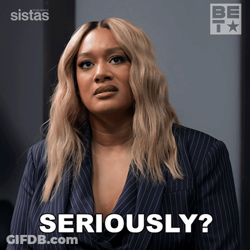 Woman In Suit Says Seriously GIF